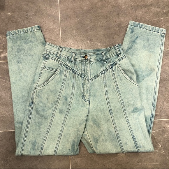 Vintage mom jeans blue high rise waisted acid wash Together 90s 80s - Picture 2 of 7